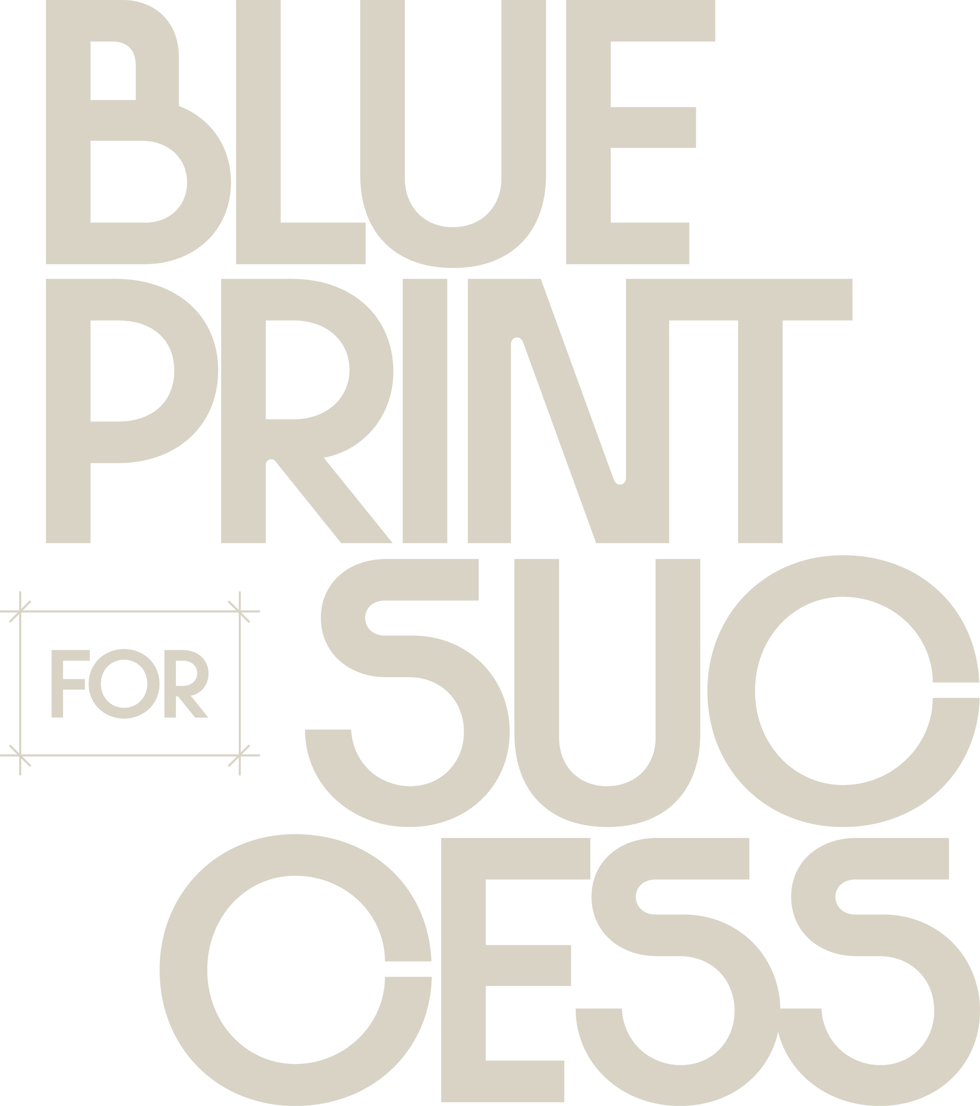 Decorative title graphic reading “Blueprint for Success” in large cream letters on a black background.