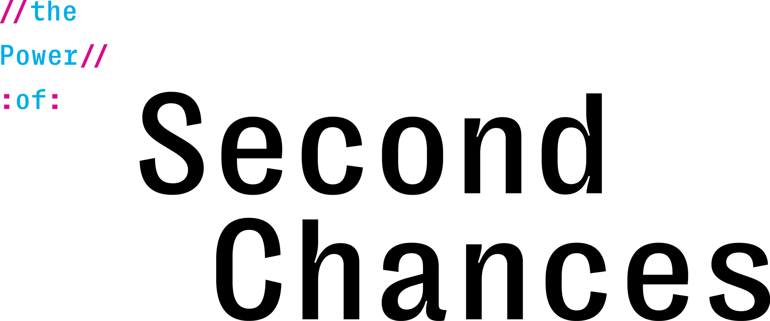 Decorative article title graphic reading “the Power of,” with bright blue text and magenta slash accents on a black background.
