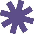 Eight-pointed purple star icon